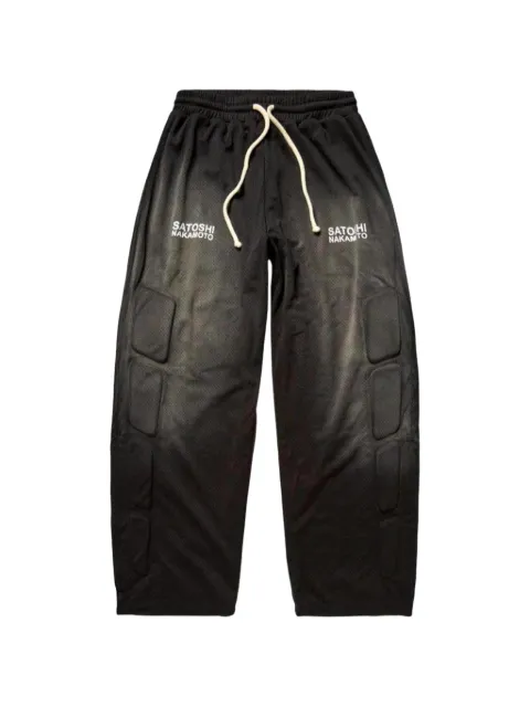 SATOSHI NAKAMOTO Moto track pants Black FW25PNT004BLK