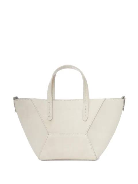 Brunello Cucinelli geometric-panelled suede tote bag Neutrals MBDLD2675PC8905