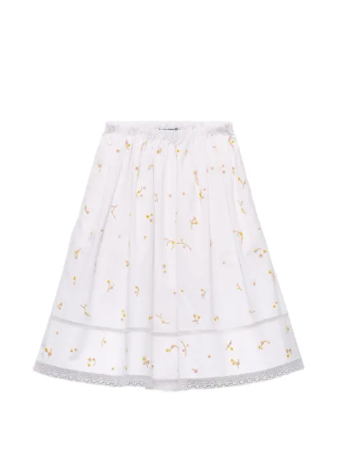 Prada embroidered poplin skirt White P178IRSOOO19Z3
