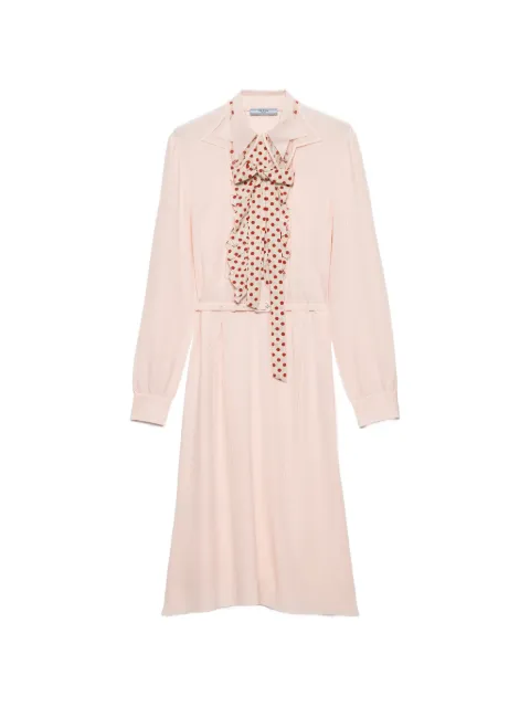 Prada embroidered marocain dress Pink P3S51RSOOO19ZW
