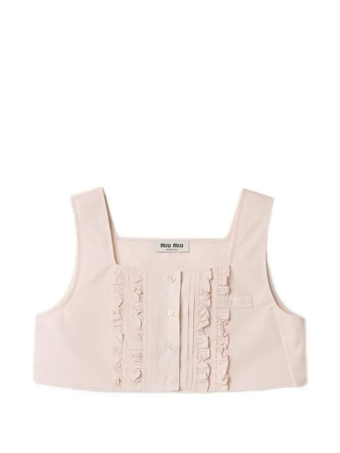 Miu Miu poplin crop top Pink MT2245SOOO10RG