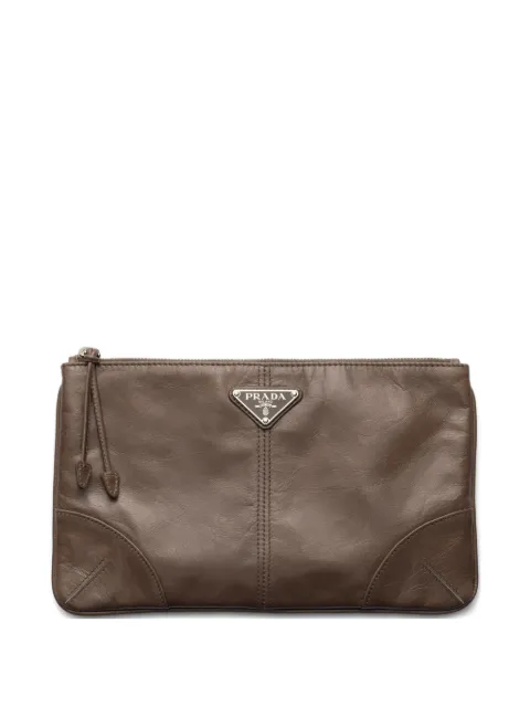 Prada leather pouch Brown 2MB0522CX7