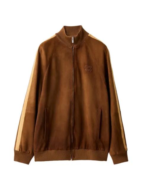 Miu Miu waxed suede jacket Brown MPW026SOOO19QL