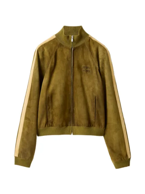 Miu Miu waxed suede jacket Green MPW020SOOO19QL
