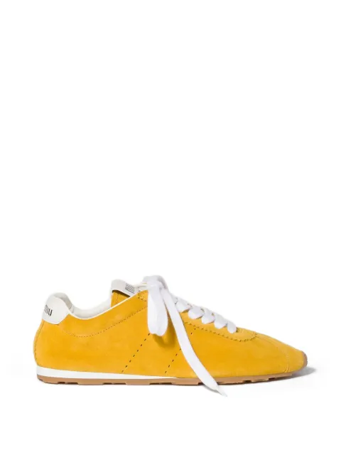 Miu Miu Plume suede sneakers Yellow 5E114EF005054