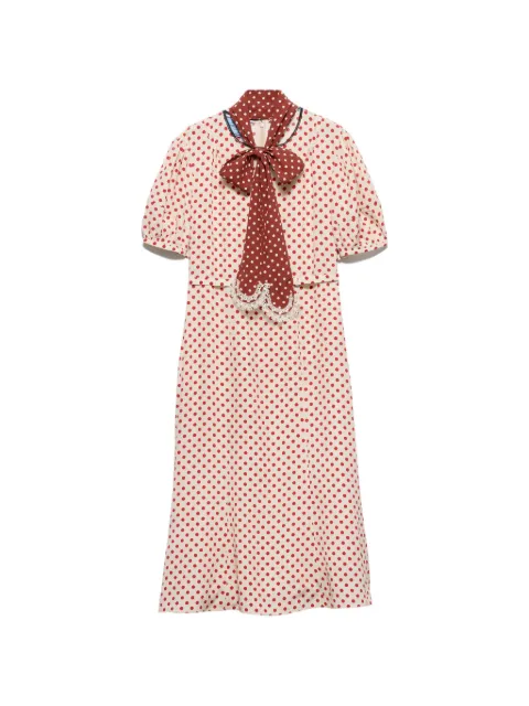 Prada polka-dot marocain dress Neutrals P3S65HSOOO19ZN