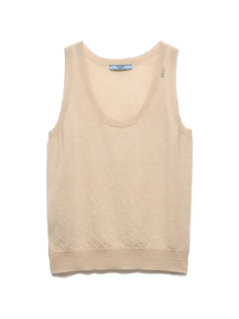 Prada cashmere tank top Neutrals P29C14SOOO19VK
