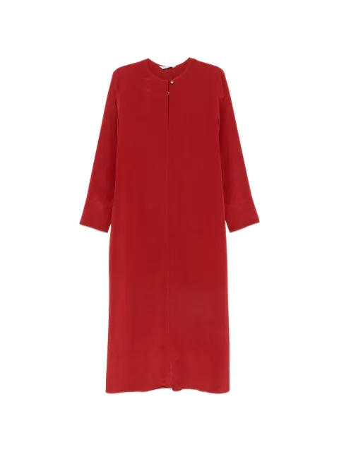 Max Mara Punghia keyhole-detail long-sleeve maxi dress Red 2611221019600