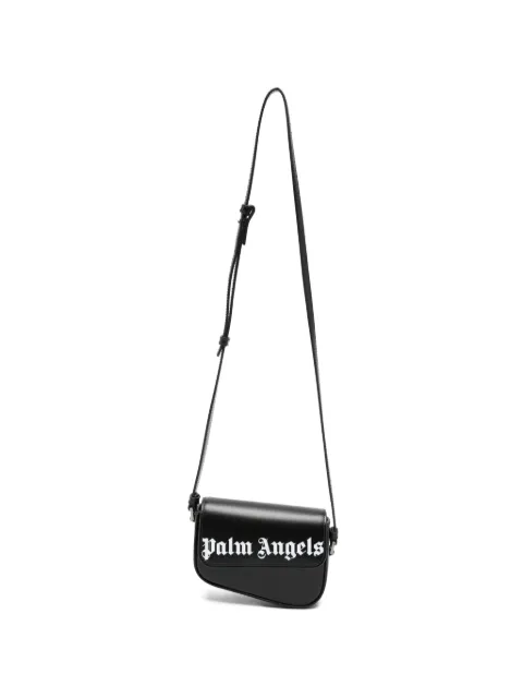 Palm Angels Crash logo-detail mini bag Black PWNN018S26LEA0011003