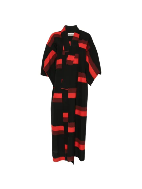 A.N.G.E.L.O. Vintage Upcycling floral-print kimono Black AU380BEY