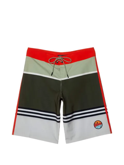 Oakley striped 1975 colour-block boardshorts Green FOA40010894F
