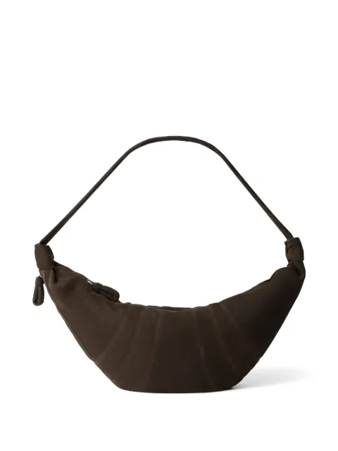 LEMAIRE large Croissant bag in alpaca nubuck Brown BG0236LL0189