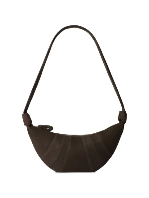 LEMAIRE medium Croissant bag in alpaca nubuck Brown BG0235LL0189