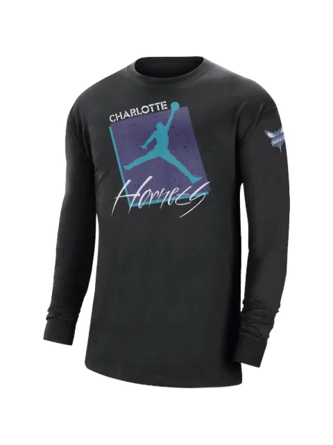 Nike x NBA Charlotte Hornets Courtside Max 90 T-shirt Black DZ5555