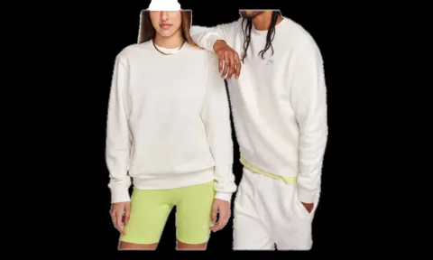 Nike logo-embroidered fleece sweater Neutrals BV2662