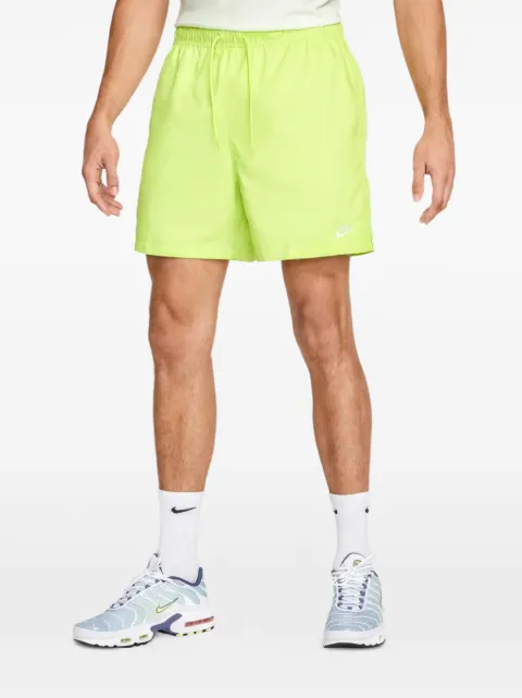 Nike Club embroidered-logo shorts Green FN3307