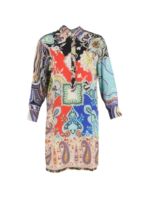 Etro Vintage printed silk dress Red NAPPUGBCL559666W
