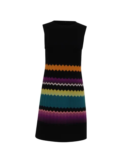 Missoni Pre-Owned zig-zag patterned mini dress Black RFCPUUSCL737388W