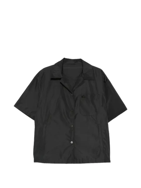 Juun.J logo-plaque short-sleeve shirt Black JW6564W575