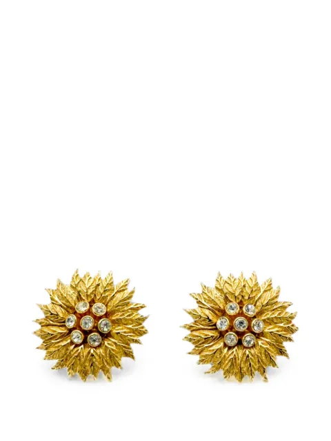 Christian Dior Pre-Owned 1980s sunflower earrings Gold CDSUNERG
