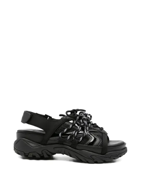 Juun.J lace-up touch-strap sandals Black JW64K1W515