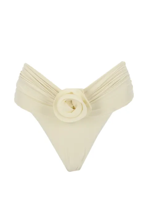 La Reveche Derya floral-appliqué bikini bottoms White DERYABIKINIBOTTOM