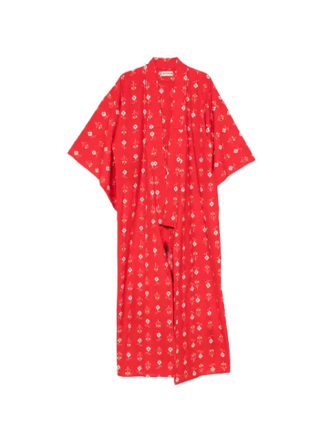 A.N.G.E.L.O. Vintage Upcycling floral-print kimono Red AU380BES