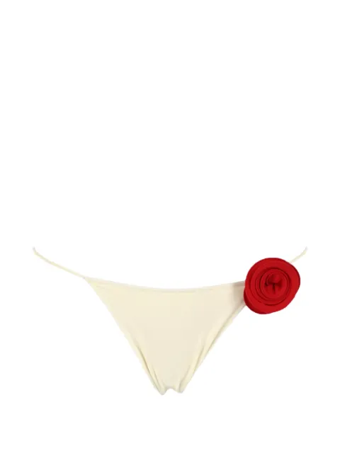La Reveche Ashar floral-appliqué bikini bottoms White ASHARBIKINIBOTTOM