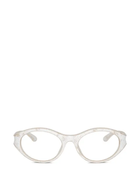 Diesel distressed-effect cat-eye glasses Neutrals DL6002U
