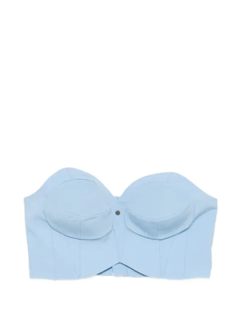 Rabanne corset-style cropped top Blue 26ECTO255AC0069