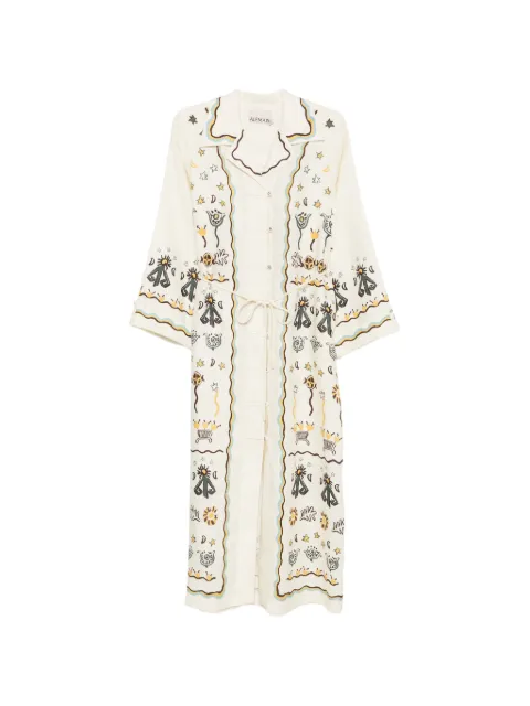 ALEMAIS Sun Dancer tie-waist shirt dress Neutrals 6918D