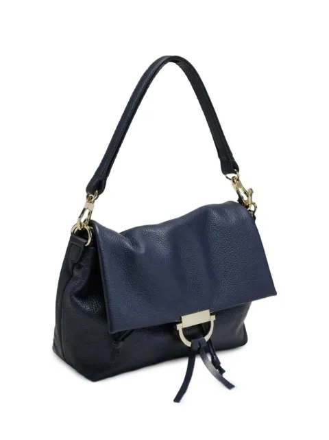 Poche Paris pebbled-leather foldover tote bag Blue ACW0326074620