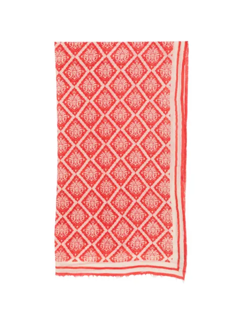 MOULETA fringed scarf Red 612781FINE
