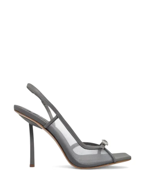 Le Silla crystal-buckle mesh sandals Grey 4319D090BXPPNEM