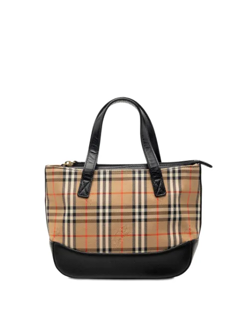 Burberry Pre-Owned 2000-2017 Haymarket Check Canvas handbag Neutrals XZB9FDQ3ZIWUK7X3