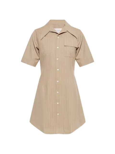 AMI Paris pinstripe-pattern wool dress Neutrals FDR660WV0197