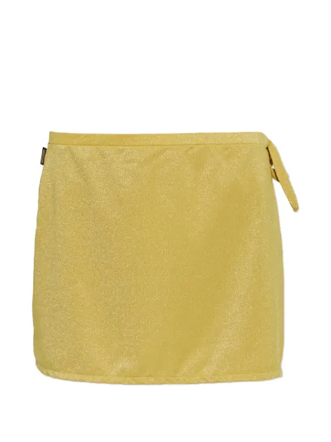 Moschino logo-patch mini sarong Yellow A28029409