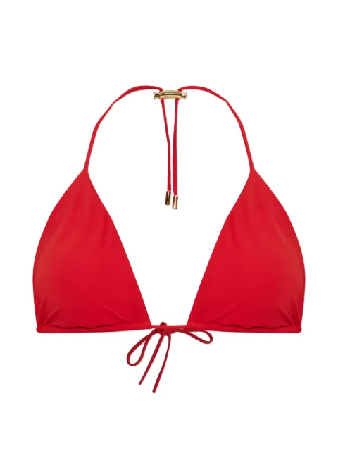 Moschino tie-fastening bikini top Red A57109442