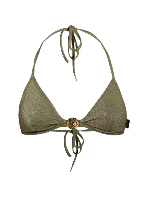 Moschino Smiley® lurex jersey triangle bikini top Green A57209409