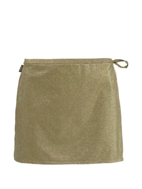 Moschino logo-patch mini sarong Gold A28029409