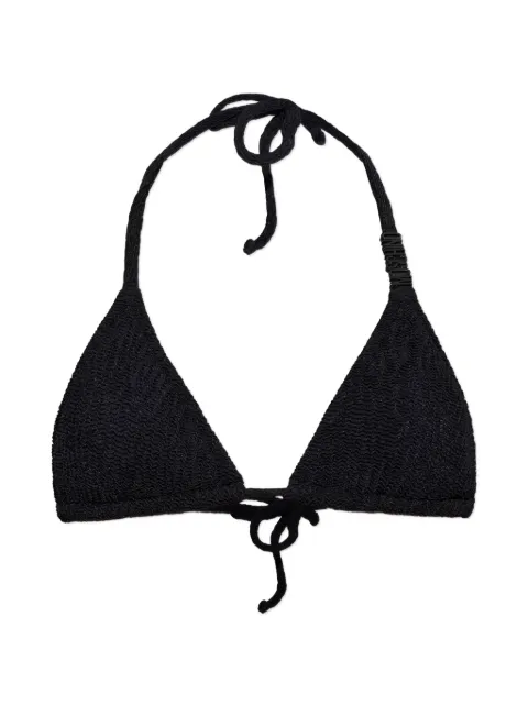 Moschino logo-detail bikini top Black A57159401