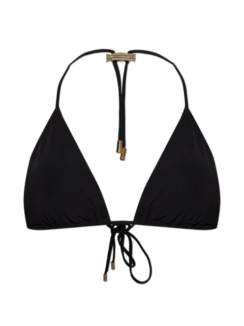 Moschino tie-fastening bikini top Black A57109442