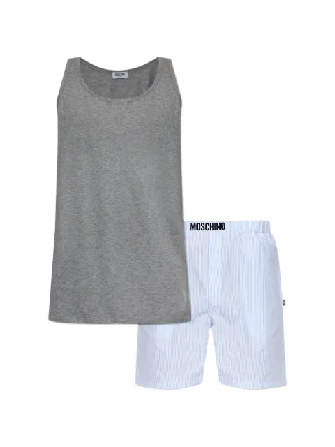 Moschino striped pajama set (set of two) Grey A78044421