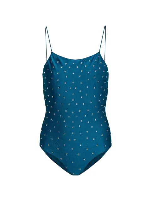 Oséree crystal-embellished one-piece swimsuit Blue BGMF268GEM
