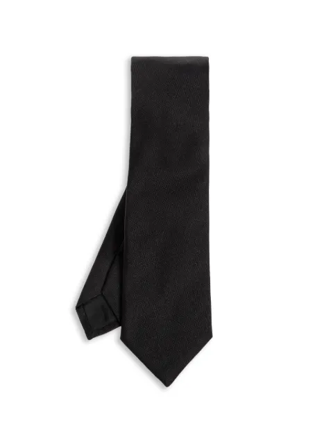 Givenchy logo-print silk tie Black 710010099