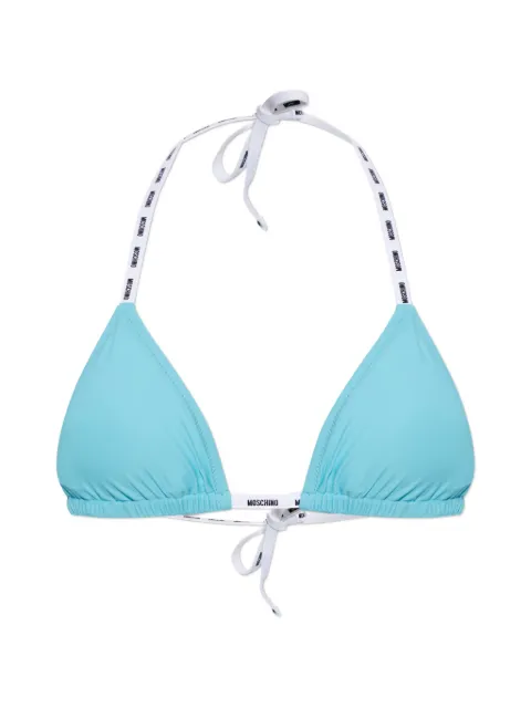 Moschino logo-detail bikini top Blue A57099402