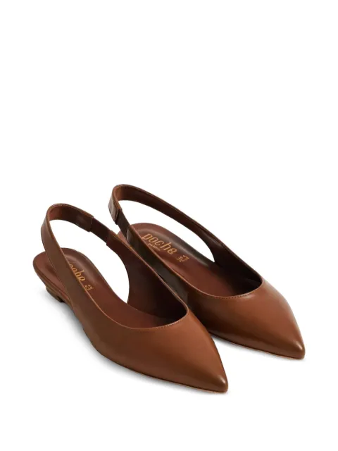 Poche Paris pointed-toe slingback sandals Brown FWCLARISE500302