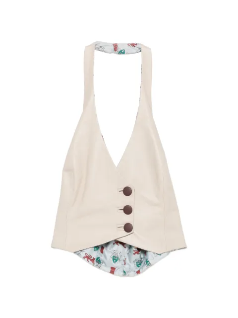 MITILIANE COUTURE button-up waistcoat Neutrals 1030