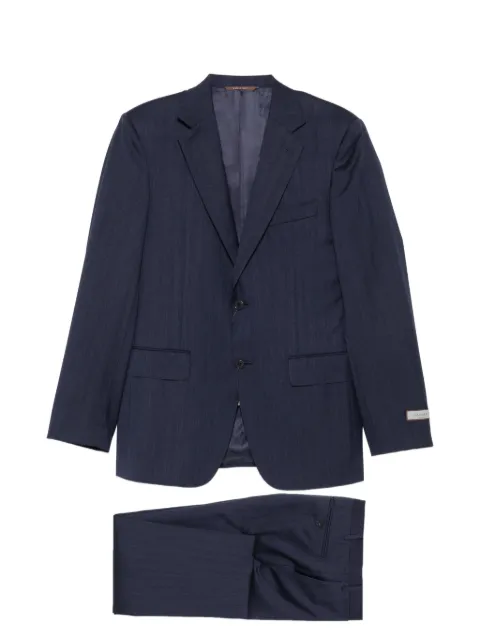 Canali herringbone wool suit Blue BF0603112280