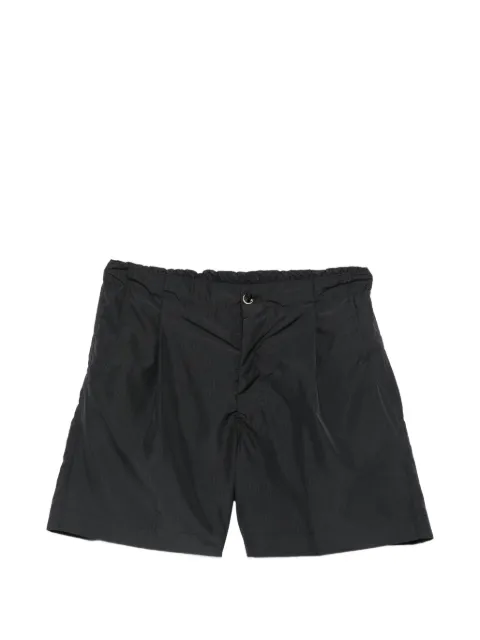 Nine In The Morning pleated ripstop swim shorts Black 9SS26DRO02FEDRO82